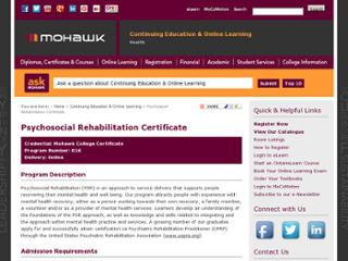 Psychosocial Rehabilitation Certificate